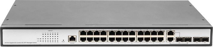 DIGITUS Switch 24-Port Gigabit Managed schwarz