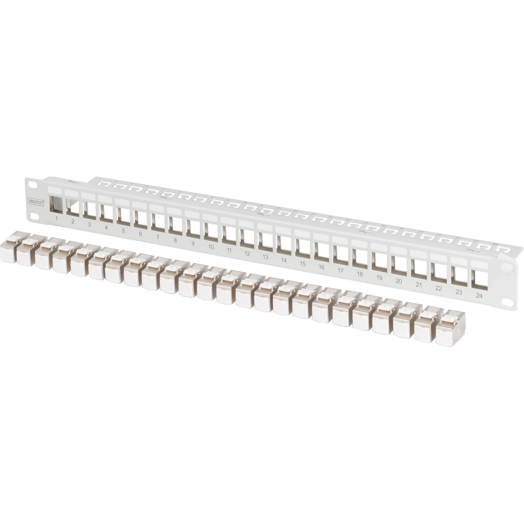 Digitus modular patch panel  24-port  equipped