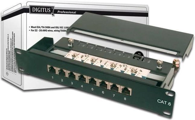DIGITUS patch panel 1U 8-port Cat6