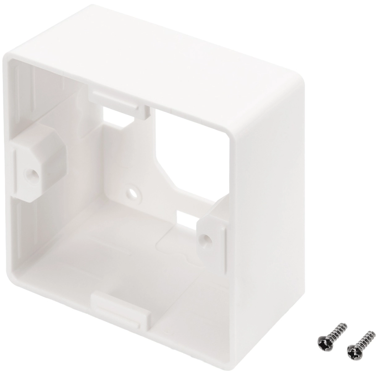 DIGITUS Aufputzdose für Frontplatten 80x80 Reinweiß