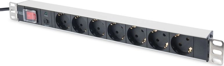 Digitus Aluminum outlet strip with overload