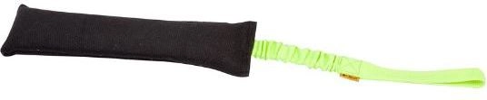 Dingo agility teether 8 x 27 cm melns, gumijas rokturis - zaļš - 15594