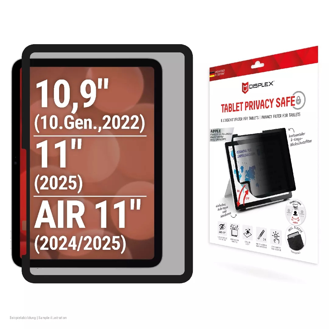Displex TABLET PRIVACY SAFE removable 2-way
