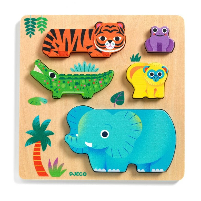 Djeco Wooden puzzle - Wild animals