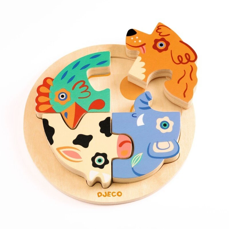 Djeco Round wooden puzzle - Rondo
