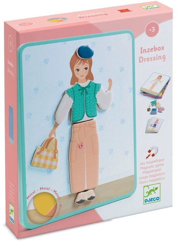 Djeco Wooden magnets and metal box
