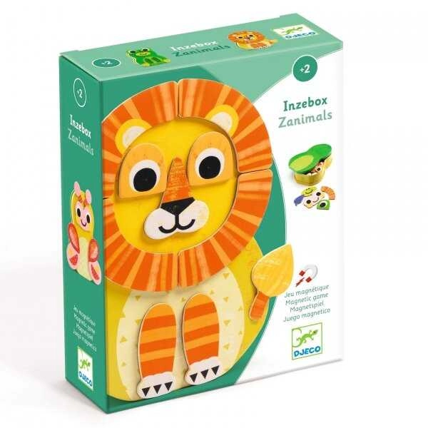 Djeco Wooden magnets and metal box