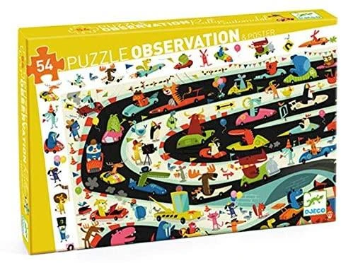 Djeco Puzzle - Car rally (54