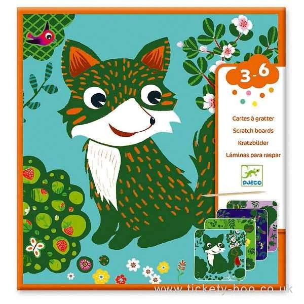 Djeco Scratch Cards - Wild Animals