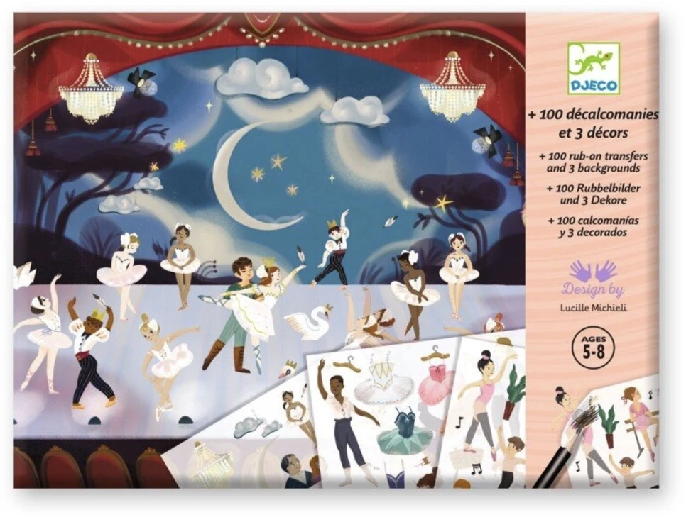 Djeco Rub-On Pictures Little Ballet Dancers