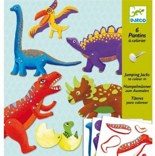 Djeco Kūrybinis rinkinys lėlės-marionetės - Dinozaurai