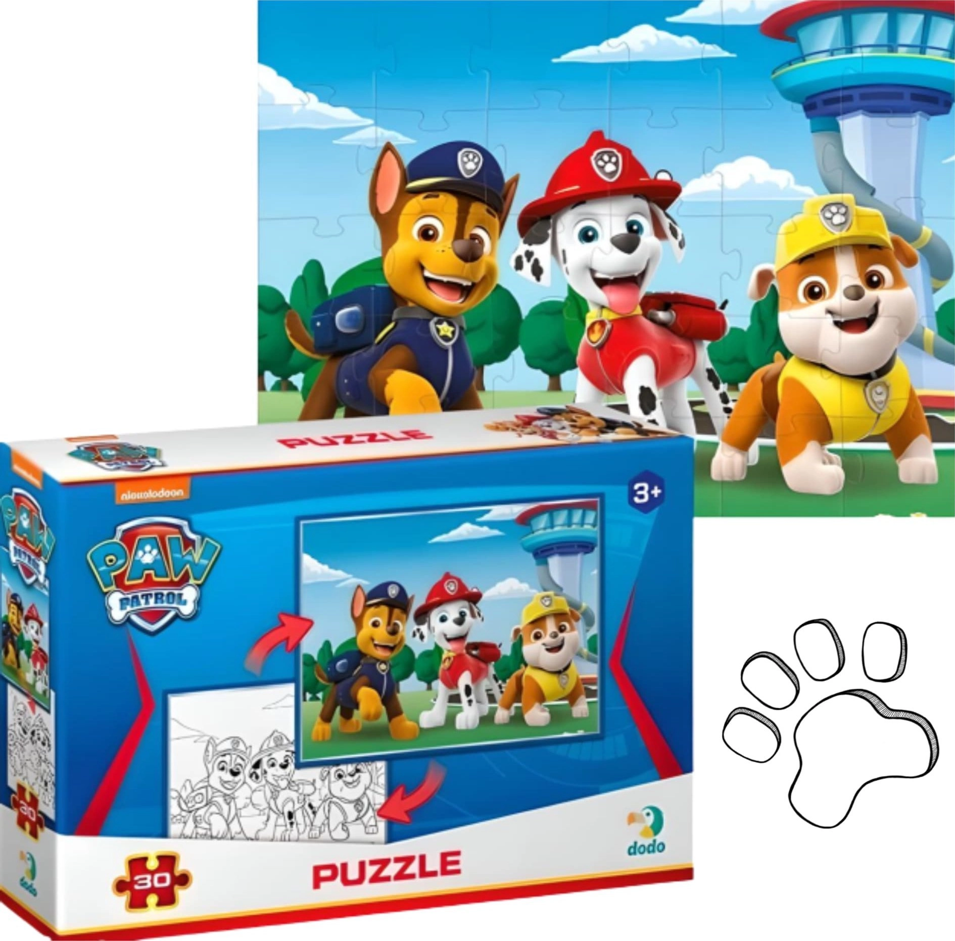 Puzzle 30el 2w1 Paw Patrol DOB5529