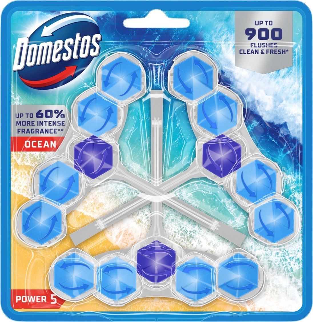 DOMESTOS Kostka toaletowa Power 5 Ocean