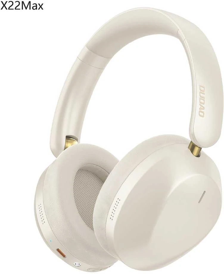 Dudao X22 Max uzliekamās Bluetooth bezvadu austiņas ar ANC - bēša