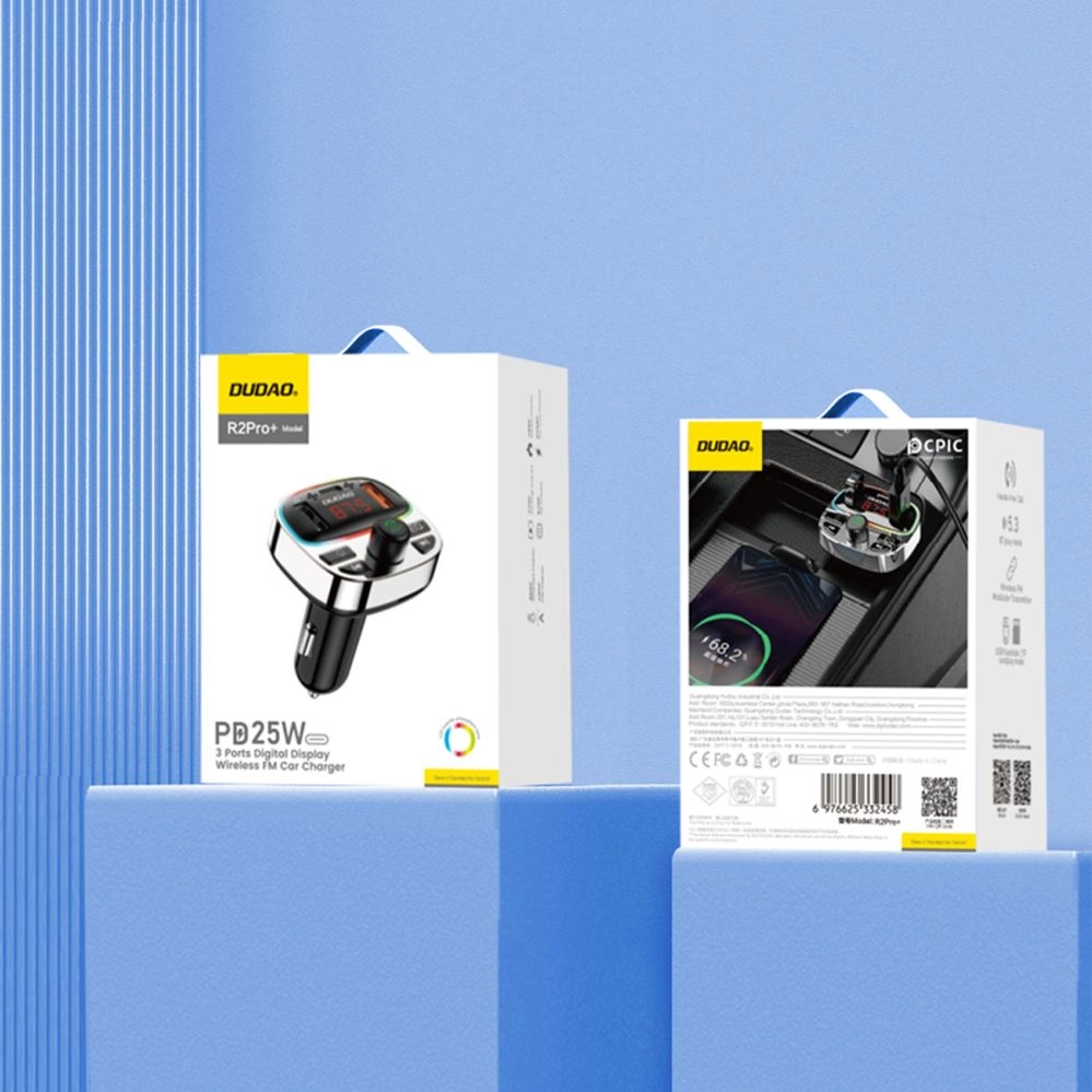 Dudao R2PRO+ transmitter with PD25W Bluetooth