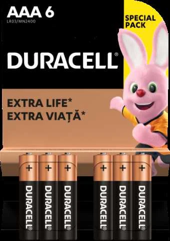 Batteries DURACELL AAA LR03 6 pcs