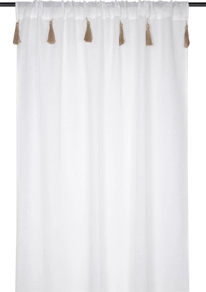 IBIZA curtain with decorative tassels  140