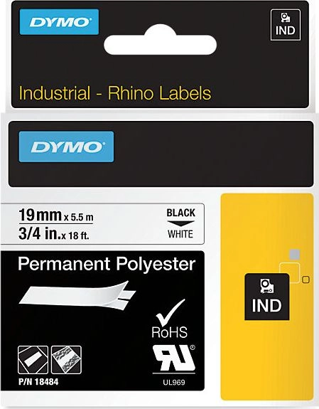 DYMO 19mm RHINO Permanent Polyester label-making