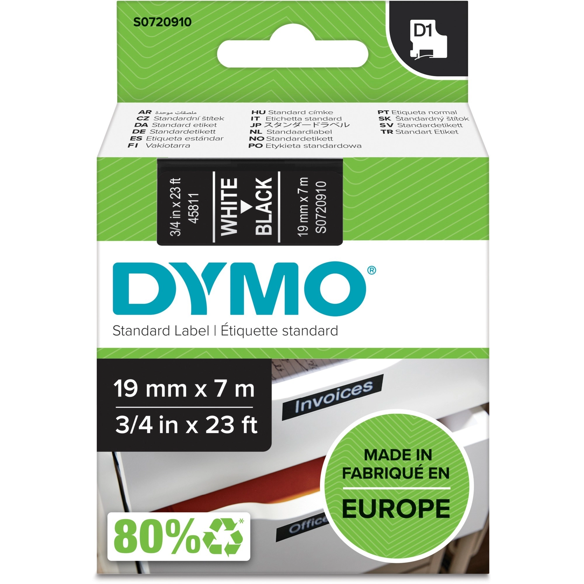 DYMO Authentic D1 Labels White Print