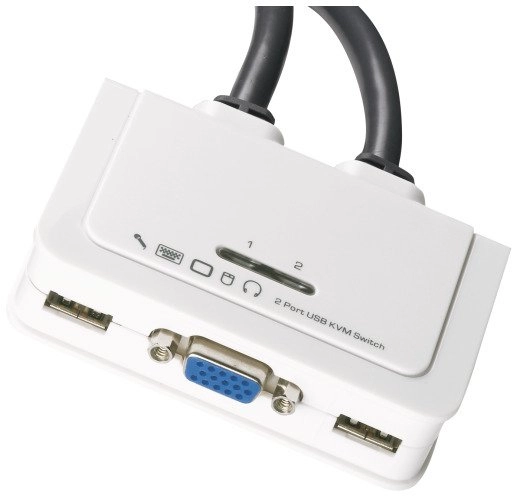 Data Switch KVM 2-Port VGA USB