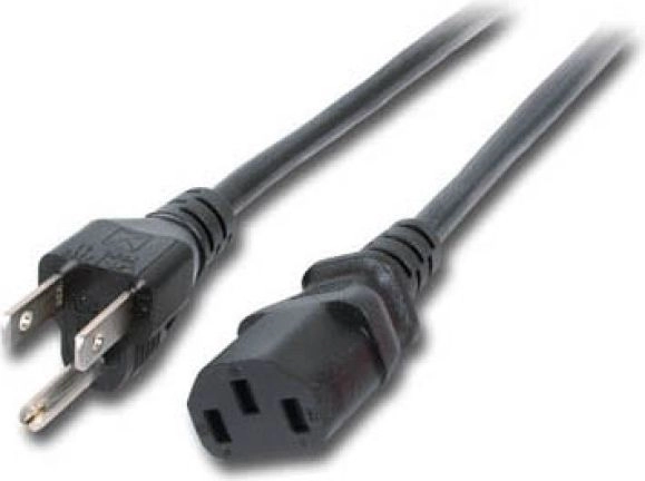 EFB Netzkabel USA/NEMA 5-15P-C13 180°  sw