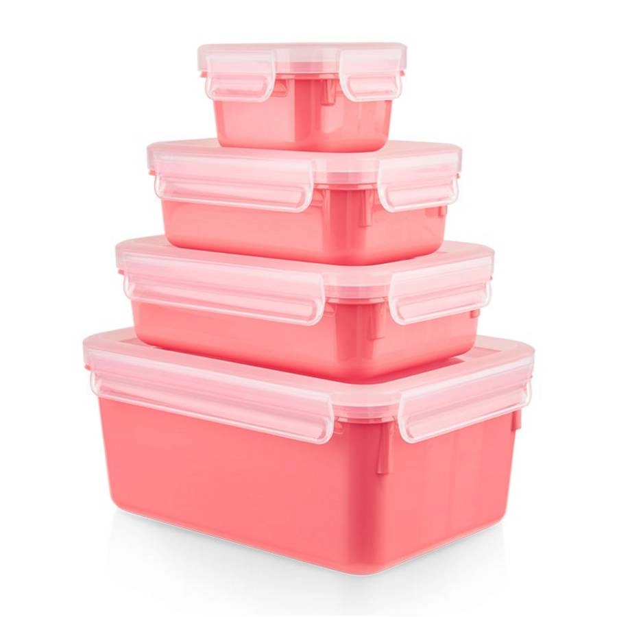 EMSA Clip  Close Rectangular Set Coral