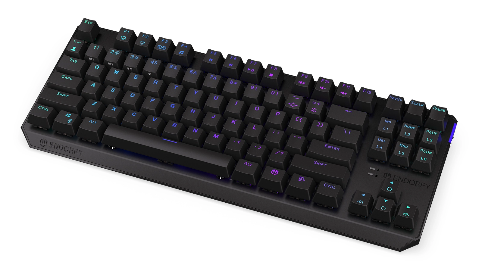 ENDORFY EY5A080 tastatūra Mājas USB + RF Wireless + Bluetooth Melns
