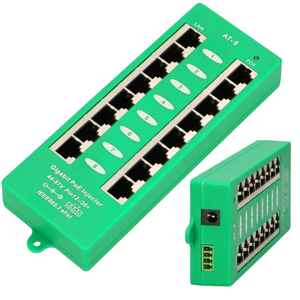 EXTRALINK active PoE injector 8 port