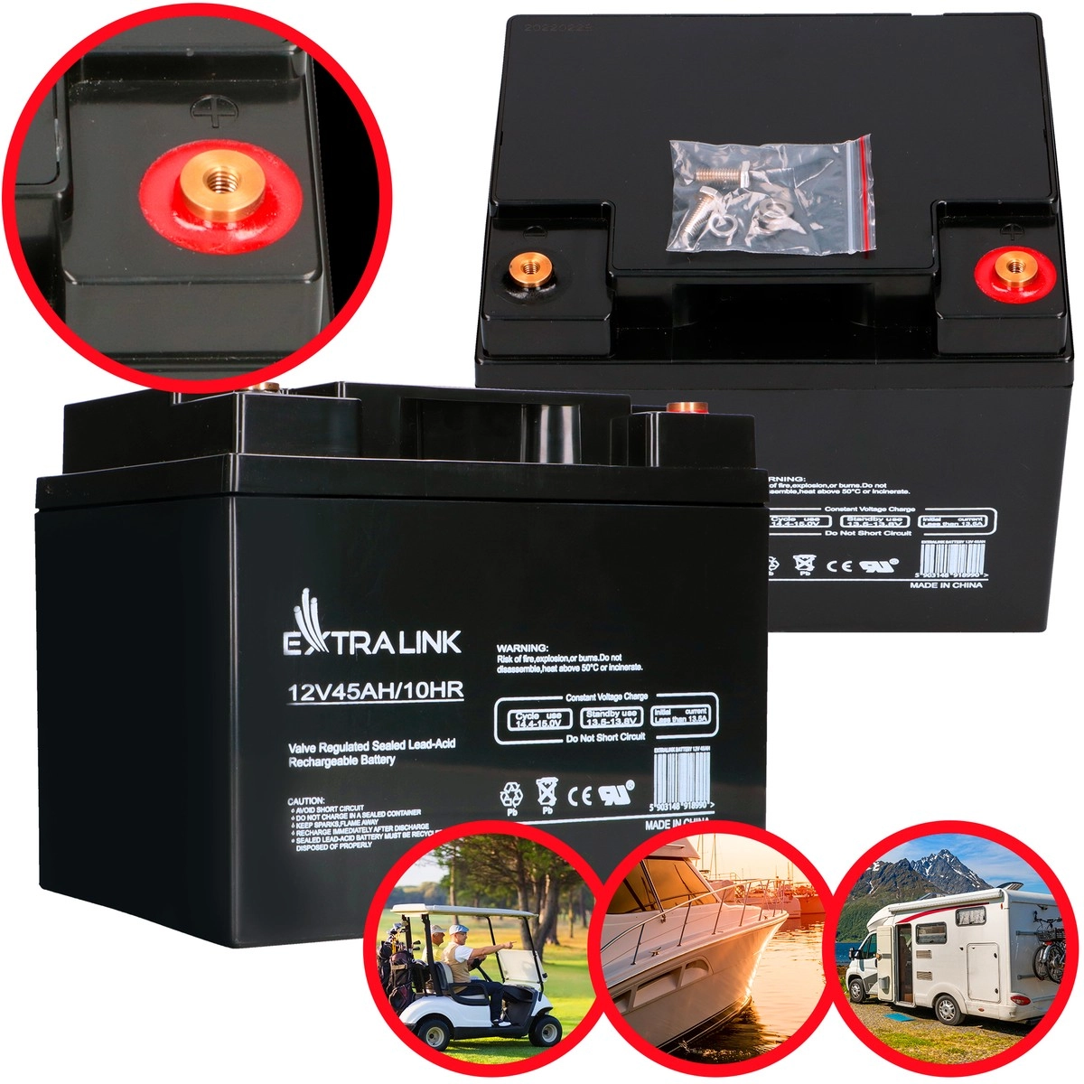 ExtraLink Akumulator AGM 12V 45AH EX