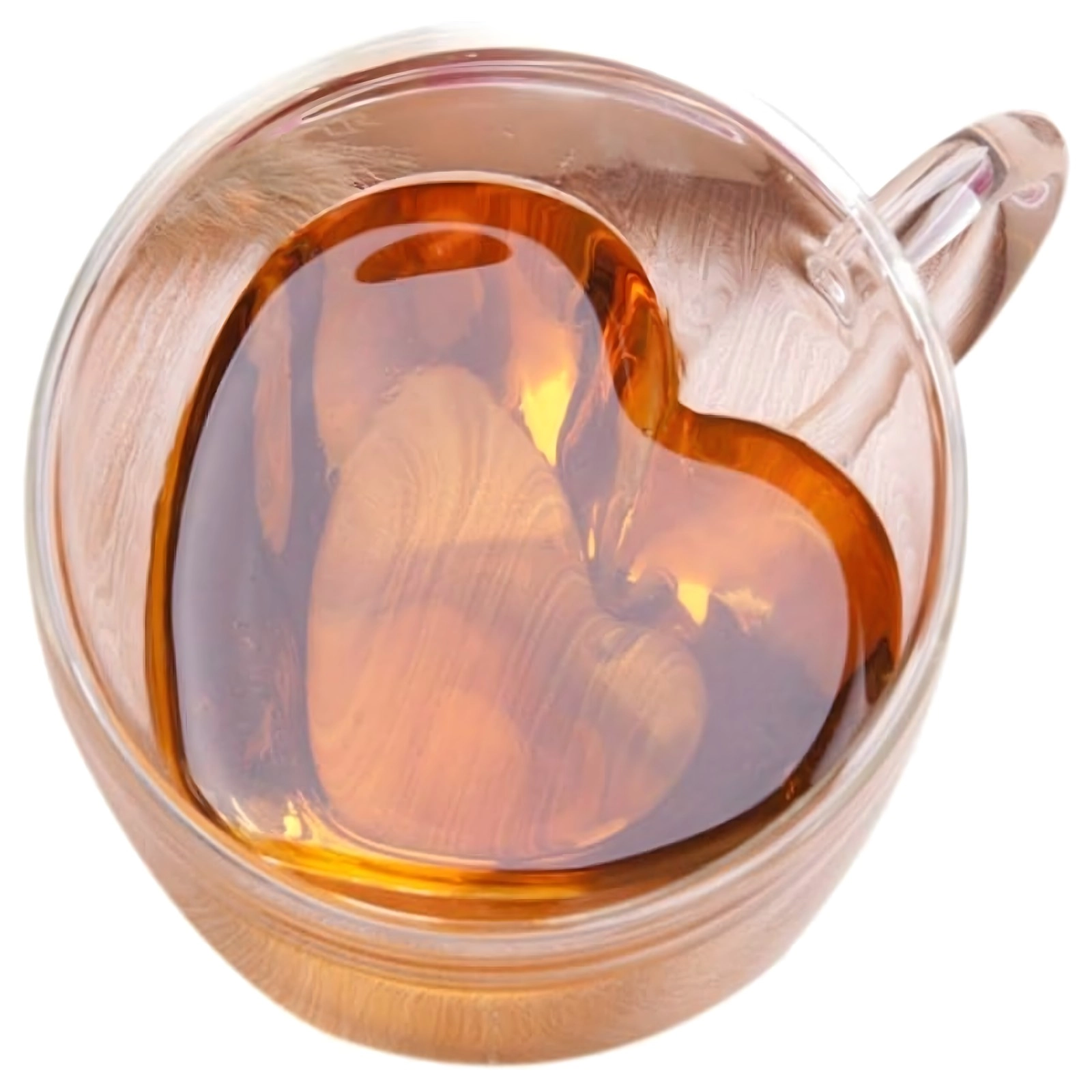 EXTRALINK HOME LOVE MUG HEART-SHAPED GLASS
