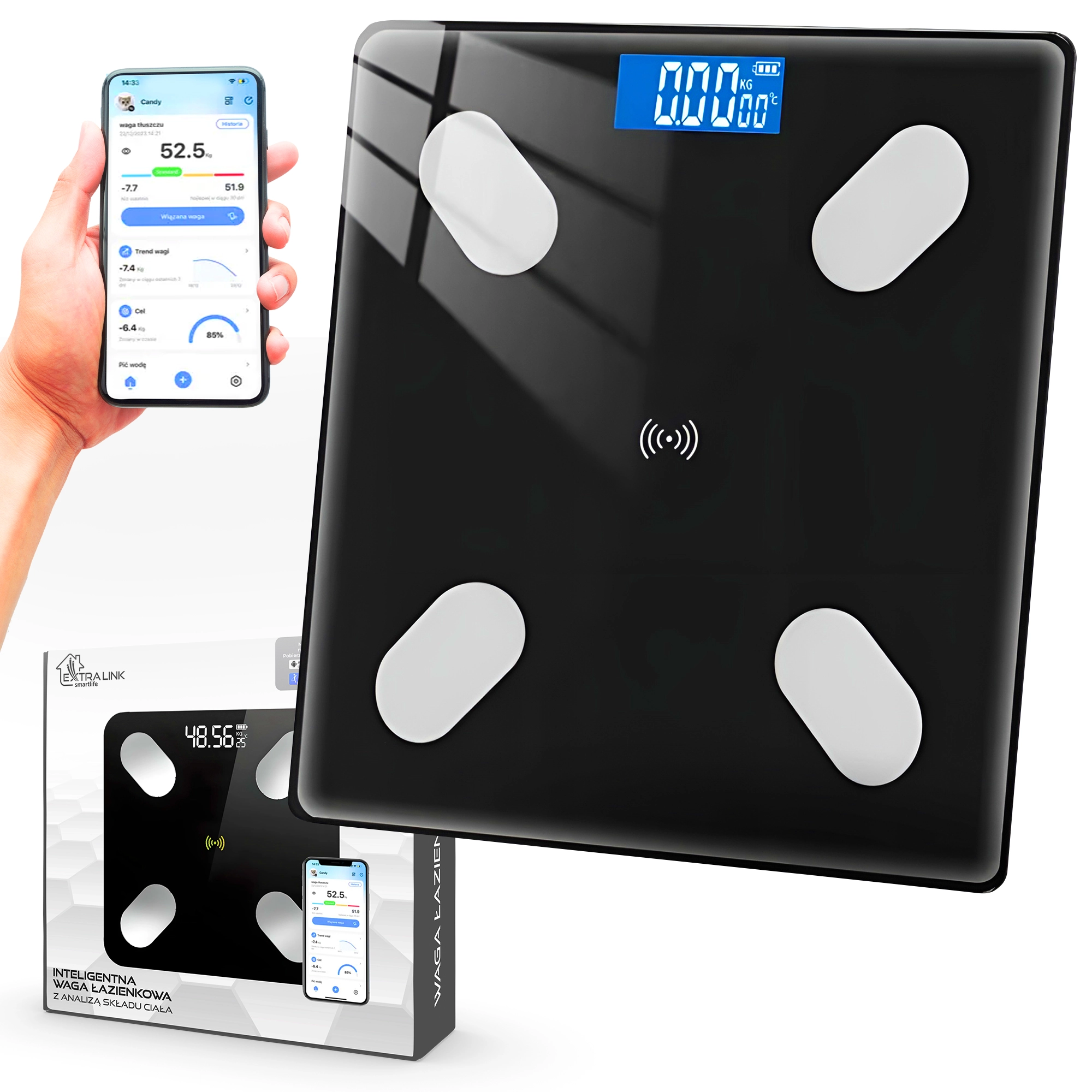 EXTRALINK SMART LIFE SMART BATHROOM SCALE