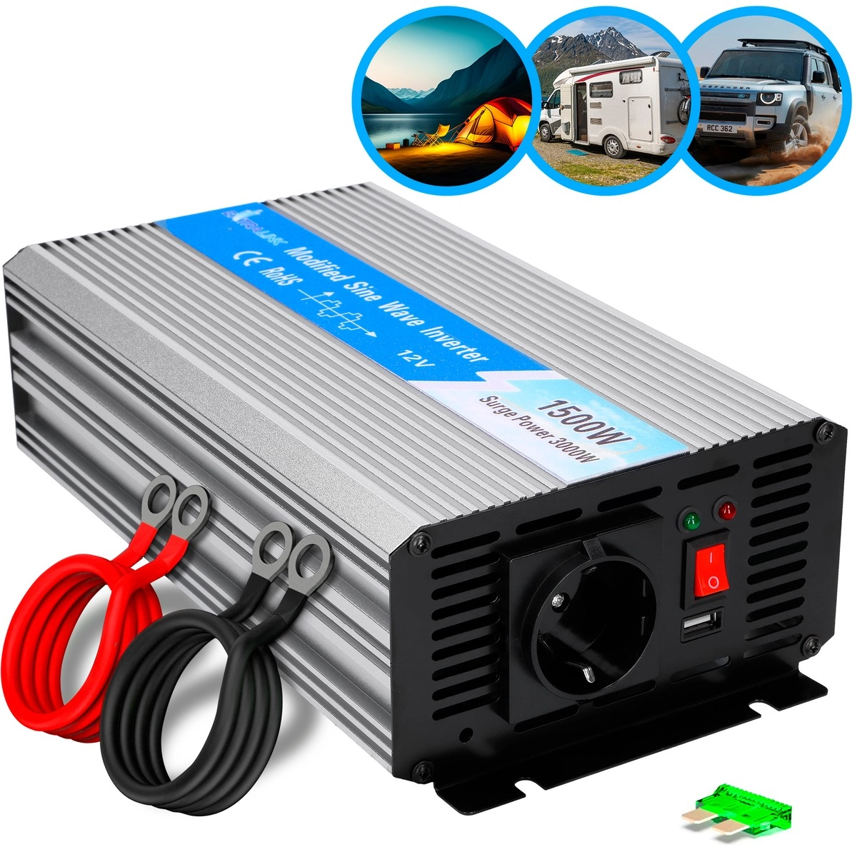 Extralink Opim-1500W Voltage Converter Car 12V