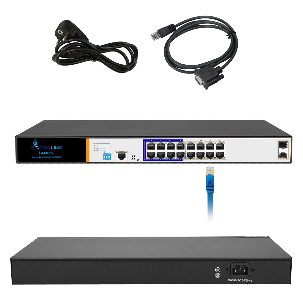 Extralink ARES Managed Switch 16xRJ45 GbE