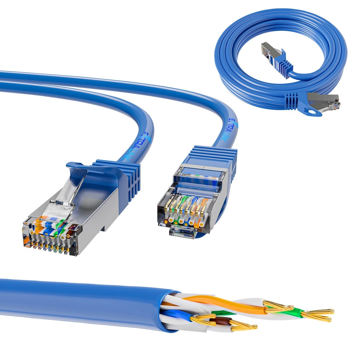 Extralink LAN Patchcord Kat.6A S/FTP