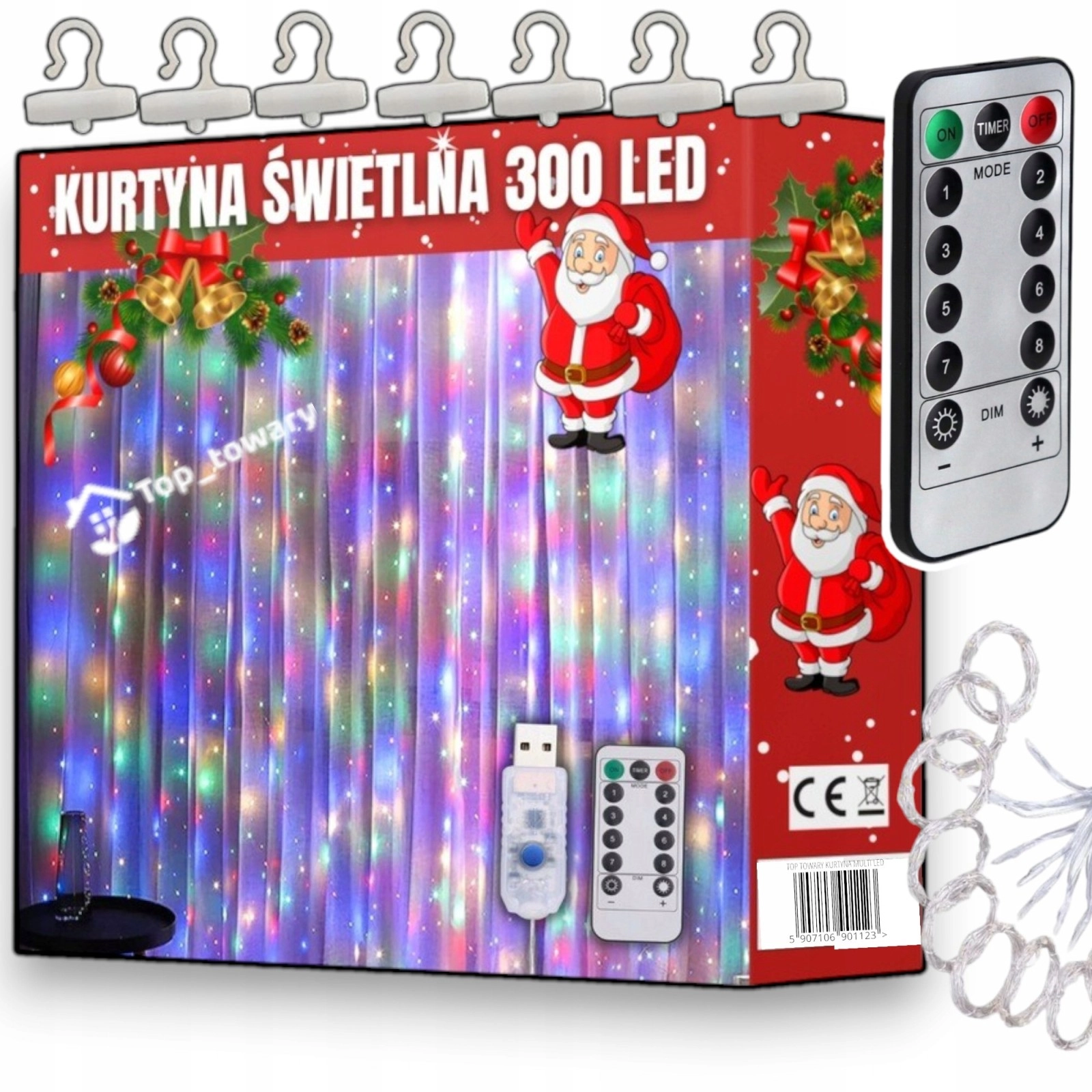 EXTRALINK KURTYNA ŚWIETLNA 300 LED 3X3