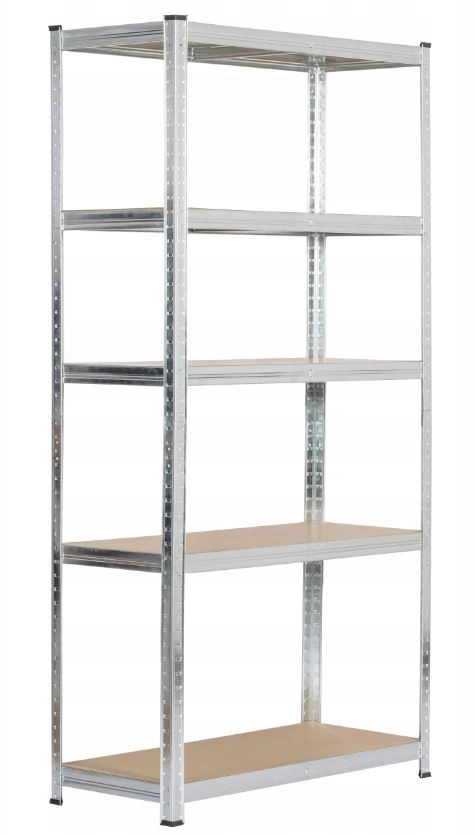 SILVER METAL STORAGE RACK 205X120X45CM EX