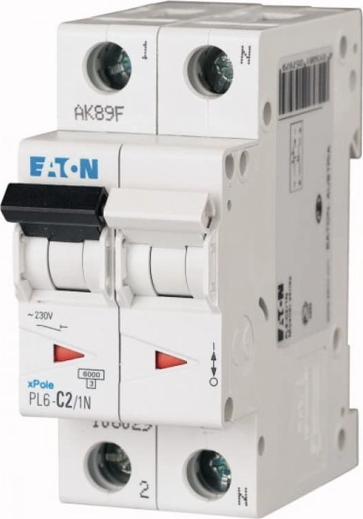 Eaton Circuit breaker 1P+N C 2A