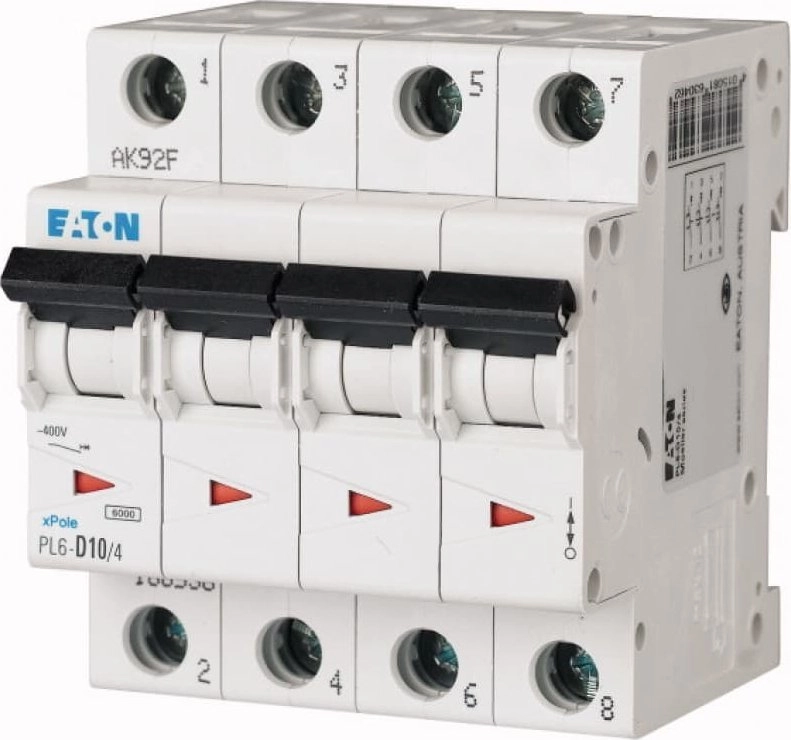 Eaton PL6-C10/4 OVERCURRENT BREAKER 6KA 166515