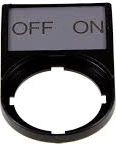 Eaton OFF-ON description plate 50x30mm black