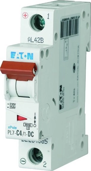 Eaton PL7-C4/1-DC OVERCURRENT BREAKER 10KA DC
