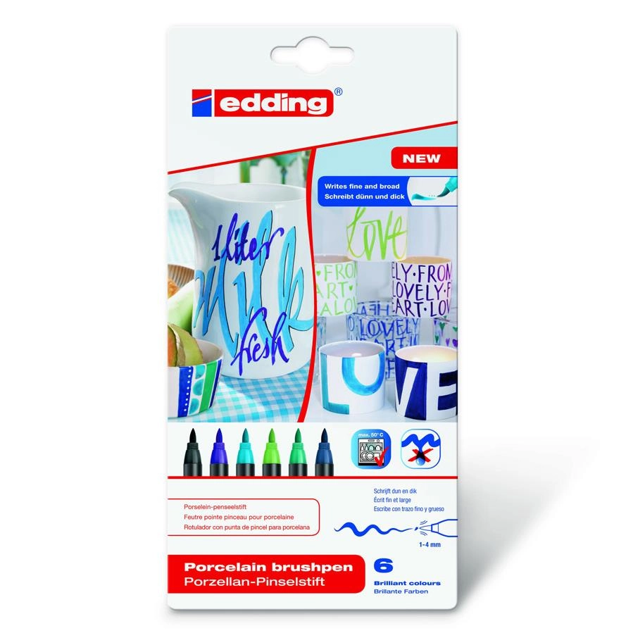 Edding 4200 Black  Blue  Cyan  Green
