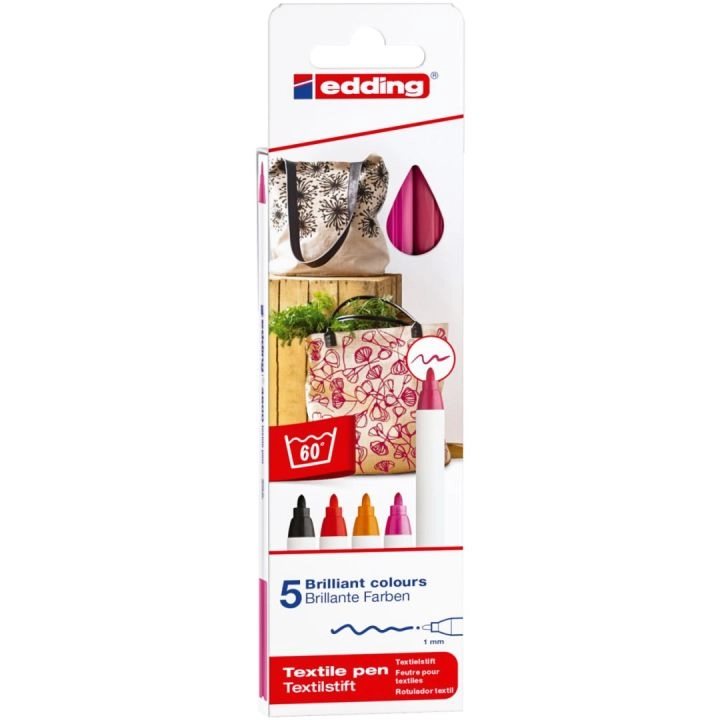 Edding 4600 felt pen Black  Crimson