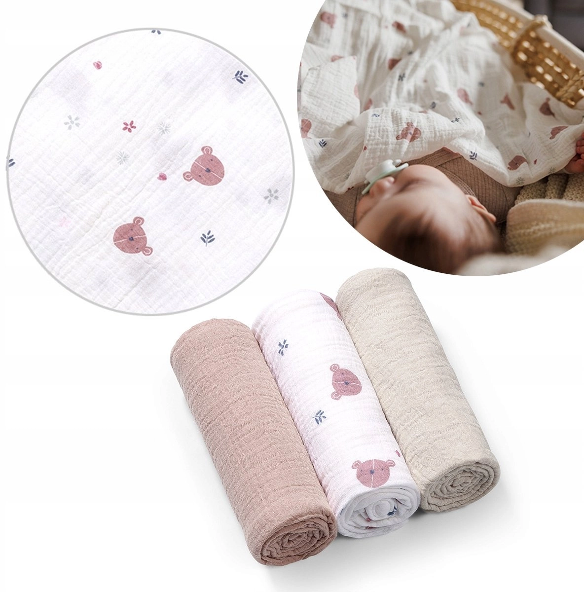 EgaKids BabyOno cotton diapers 3 pcs