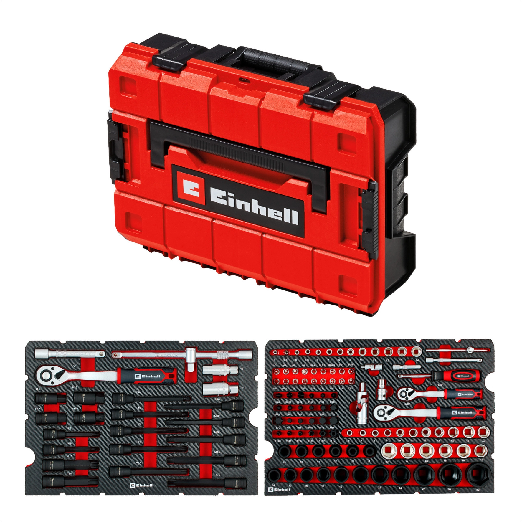 E-CASE CAR TOOL SET 121 ELEMENTS