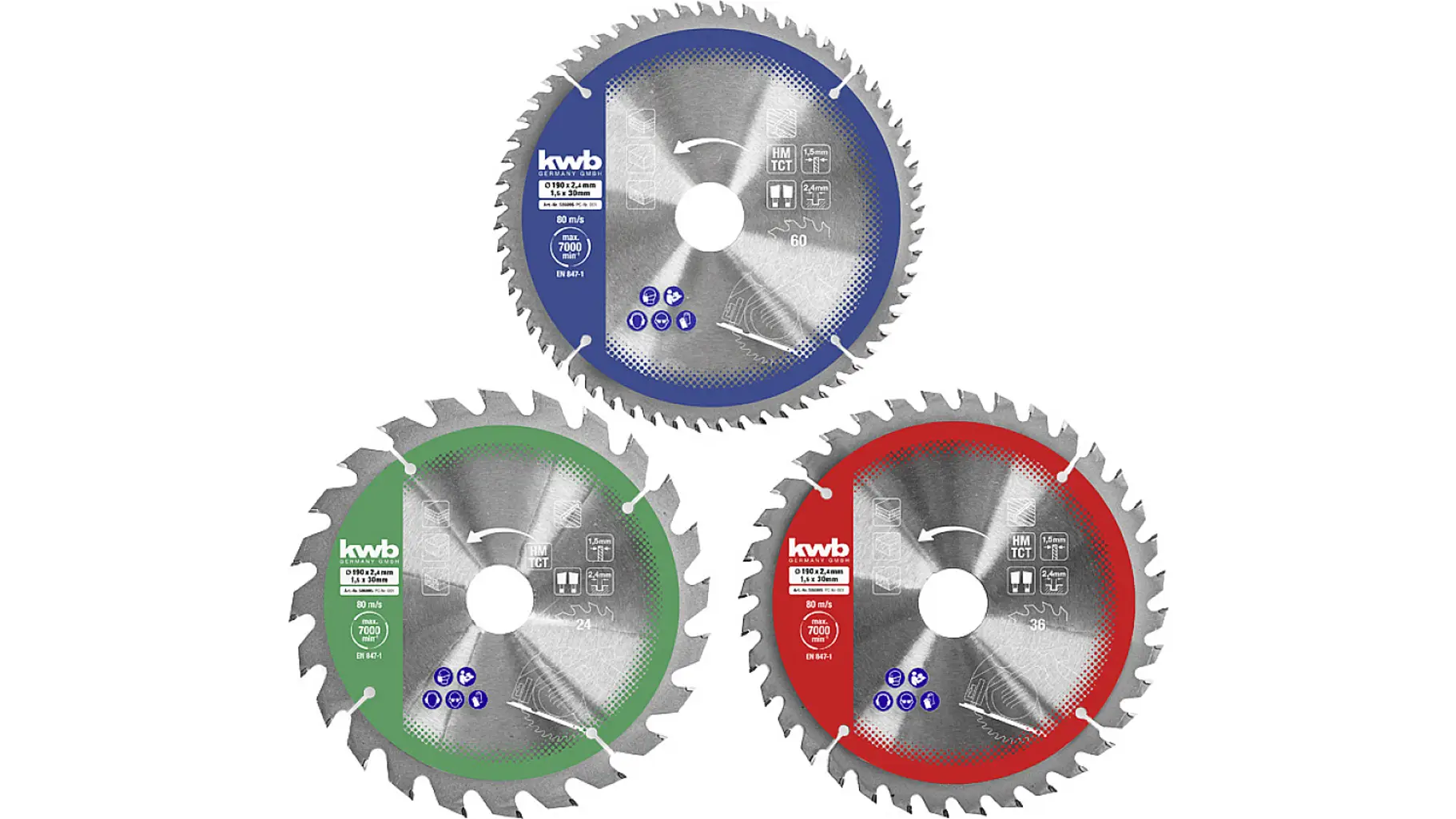 Kwb 584795 Circular saw blade set