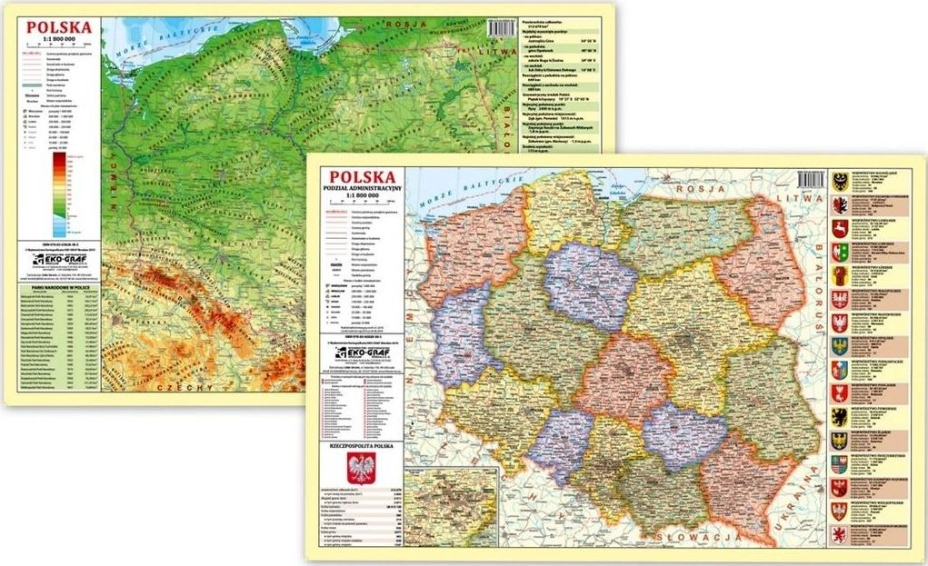 EkoGraf Podkładka na biurko - Mapa