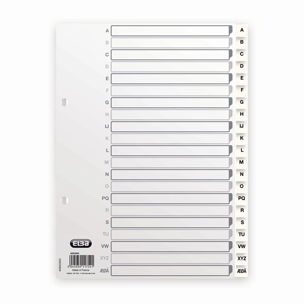Elba 400020999 tab index Alphabetic tab