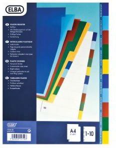 Elba INSERTIONS ELBA COLOR A4 10-CARD