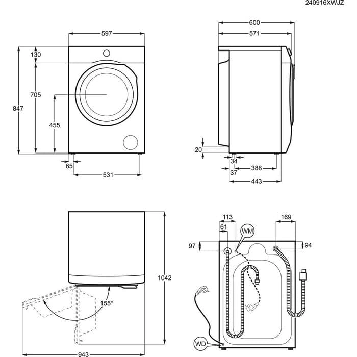 Electrolux SteamCare 700 washing machine with