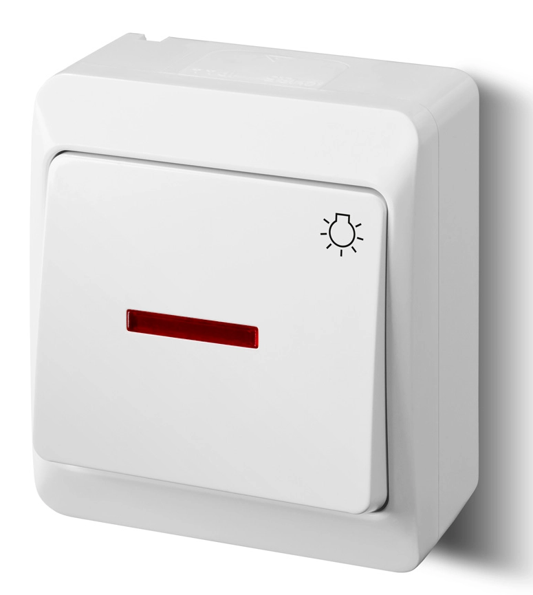 Elektro-Plast Surface-mounted switch ŁNT Hermes light